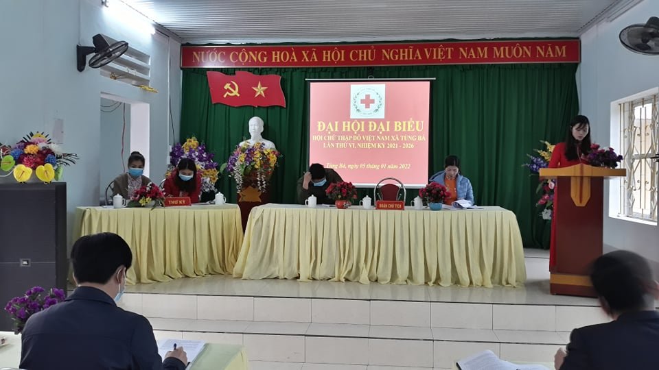 Đại biểu Hội chữ thập đỏ Việt Nam xã Tùng Bá lần thứ VI, nhiệm kỳ 2021-2026